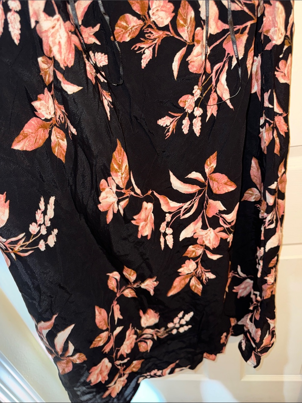 Forever 21 Black Maxi Dress with Pink Floral Print - Picture 9 of 11
